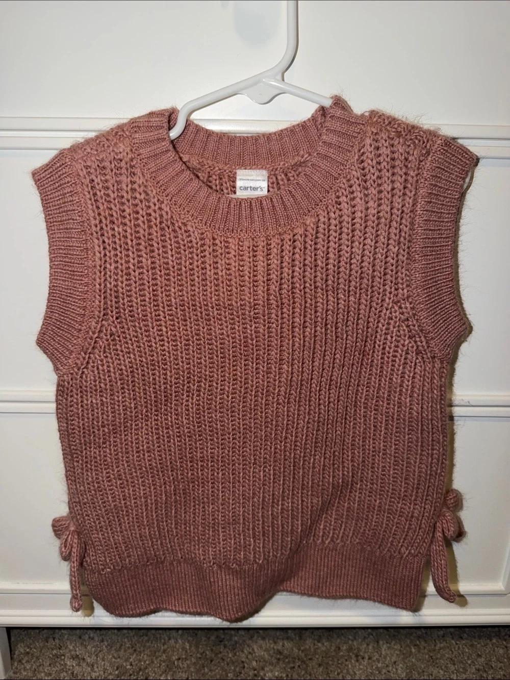 Carter's Dusty Rose Sleeveless Knit Sweater